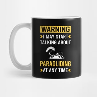 Warning Paragliding Paraglide Paraglider Mug